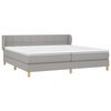 vidaXL Sommier &agrave; lattes de lit avec matelas Gris clair 200x200cm Tissu