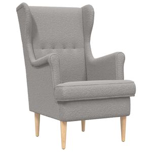 vidaXL Fauteuil Gris clair Boucl&eacute;