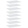 vidaXL Panneaux biblioth&egrave;que 8pcs Blanc brillant 40x30x1,5cm Agglom&eacute;r&eacute;