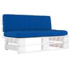 vidaXL Canap&eacute; central palette de jardin Blanc Bois de pin impr&eacute;gn&eacute;