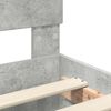 vidaXL Cadre de lit Gris b&eacute;ton 120 x 123 cm Bois d'ing&eacute;nierie
