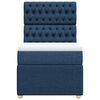 vidaXL Sommier &agrave; lattes de lit avec matelas Bleu 80x200 cm Tissu
