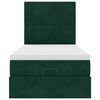vidaXL Cadre de lit ottoman avec matelas vert fonc&eacute; 80x200 cm velours