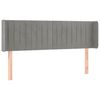 vidaXL T&ecirc;te de lit avec oreilles Gris clair 147x16x78/88 cm Velours