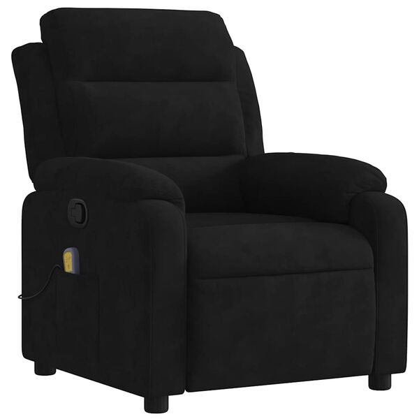vidaXL Fauteuil de massage inclinable noir velours