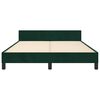 vidaXL Cadre de lit sans matelas vert fonc&eacute; 140x190 cm velours