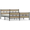 vidaXL Cadre de lit en m&eacute;tal sans matelas ch&ecirc;ne sonoma 183x213 cm