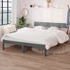 vidaXL Cadre de lit sans matelas gris bois massif 140x200 cm