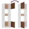 vidaXL Meuble micro-ondes "Lyon" Ch&ecirc;ne brun 60 x 57 x 207 cm Bois d'ing&eacute;nierie