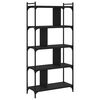 vidaXL Biblioth&egrave;que 5 niveaux noir 76x32x158 cm bois d'ing&eacute;nierie