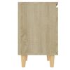vidaXL Tables de chevet pieds en bois 2 pcs Chêne sonoma 40x30x50 cm