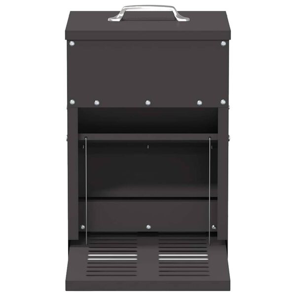 vidaXL Nourrisseur &agrave; p&eacute;dale pour poules Noir 25 x 42 x 40 cm