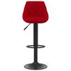 vidaXL Tabourets de bar lot de 2 rouge bordeaux velours