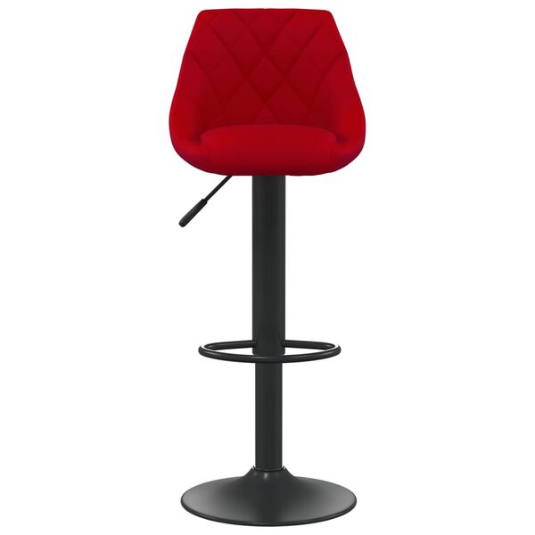 vidaXL Tabourets de bar lot de 2 rouge bordeaux velours