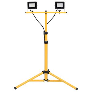 vidaXL Projecteur &agrave; LED avec tr&eacute;pied 2x20 W Blanc froid