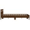 vidaXL Cadre de lit sans matelas ch&ecirc;ne marron 120x190 cm