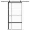 vidaXL Porte coulissante kit de quincaillerie noir 102,5x205 cm