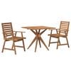 vidaXL Ensemble &agrave; manger de jardin 3 pcs Bois d'acacia solide