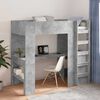 vidaXL Cadre de lit superpos&eacute; avec bureau Gris b&eacute;ton 90 x 200 cm