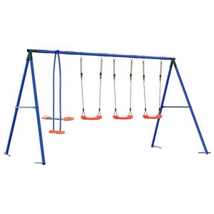 vidaXL Ensemble de balan&ccedil;oires d'ext&eacute;rieur Multicolore Acier et PE