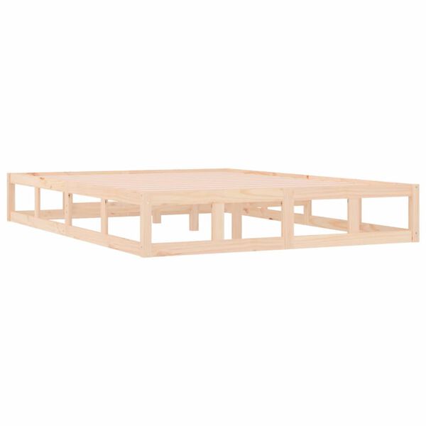 vidaXL Cadre de lit sans matelas 140x190 cm bois massif