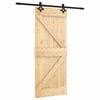 vidaXL Porte coulissante Naturel et noir 85 x 210 cm