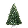 vidaXL Sapin de No&euml;l artificiel avec 300 LED Vert 210 cm PE et PVC