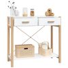 vidaXL Table console Blanc 82x38x75 cm Bois d'ing&eacute;nierie