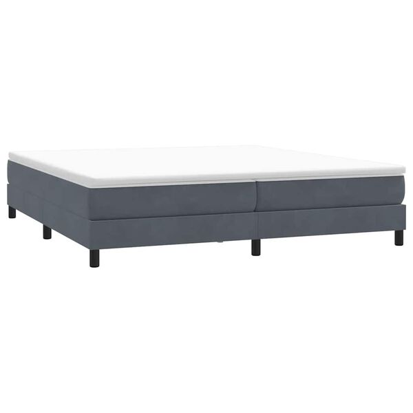 vidaXL Sommier &agrave; lattes de lit sans matelas gris fonc&eacute; 200x220 cm