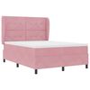vidaXL Lit &agrave; ressorts avec matelas Rose 200 x 140 cm Polyester