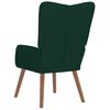 vidaXL Chaise de relaxation Vert foncé Velours