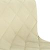 vidaXL Chaises pivotantes &agrave; manger lot de 2 cr&egrave;me velours