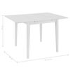 vidaXL Table &agrave; manger extensible Blanc (80-120)x80x74 cm MDF