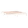vidaXL Cadre de lit &agrave; LED sans matelas blanc 180x200 cm bois massif