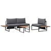vidaXL Ensemble de salle &agrave; manger pour jardin 3 pc Anthracite Acier