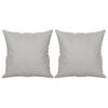 vidaXL Coussins d&eacute;coratifs lot de 2 Gris clair Tissu microfibre