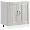 vidaXL Armoire de cuisine Kalmar 2 pcs Gris 80 x 46 x 81.5 cm