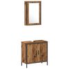 vidaXL Meubles de salle de bain 3 pcs Marron Bois d'ing&eacute;nierie
