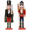 vidaXL Casse-Noisette de No&euml;l TURKU 2 pc Rouge et Noir 38 cm