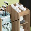 vidaXL Armoire de Golf avec roue Uni Ch&ecirc;ne artisanal 65 x 45 x 98 cm