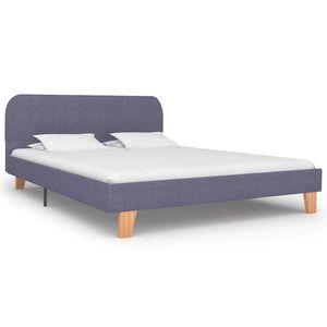 vidaXL Cadre de lit sans matelas gris clair 135x190 cm
