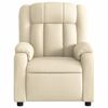 vidaXL Fauteuil de massage inclinable Cr&egrave;me Tissu