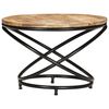 vidaXL Table basse Noir 60x60x40 cm Bois massif de manguier brut