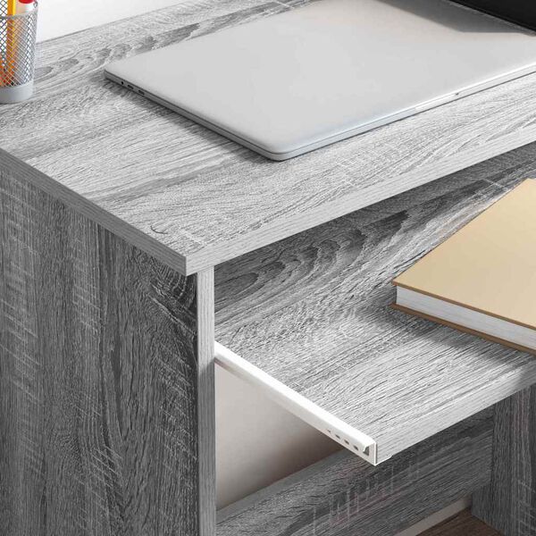 vidaXL Bureau Gris Sonoma 106 x 41 x 88.5 cm Bois d'ing&eacute;nierie