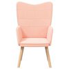 vidaXL fauteuil Rose 62 x 67 x 95,5 cm Tissu Sherpa