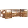 vidaXL Ensembles de canap&eacute;s 6 pcs Naturel Bois d'Acacia Massif