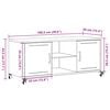 vidaXL Meuble TV rose 100,5x39x43,5 cm acier