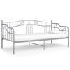 vidaXL Cadre de canap&eacute;-lit sans matelas gris m&eacute;tal 90x200 cm