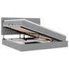 vidaXL Lit avec rangement et matelas Gris clair 200 x 200 cm tissu