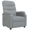 vidaXL Fauteuil de massage Gris clair Tissu